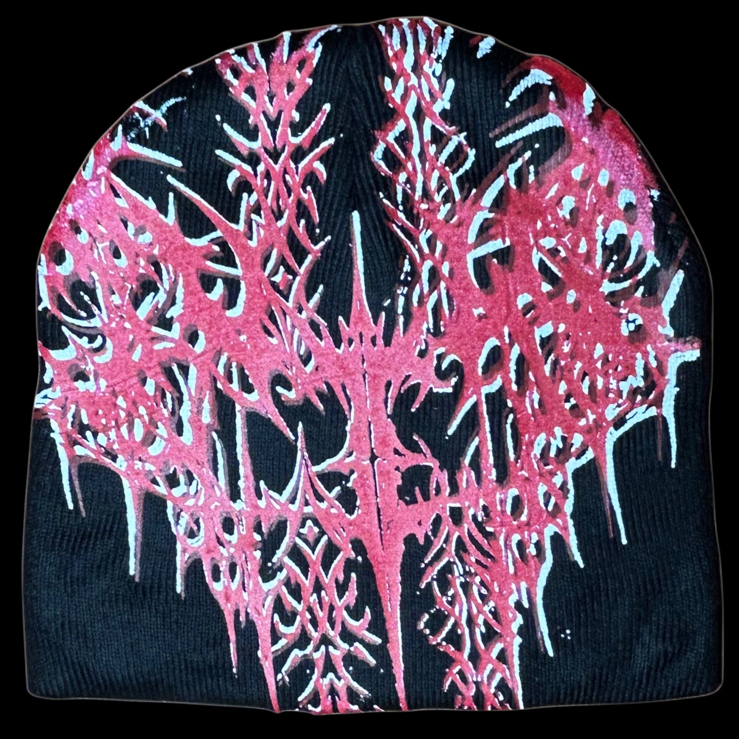 red double print sigil beanie