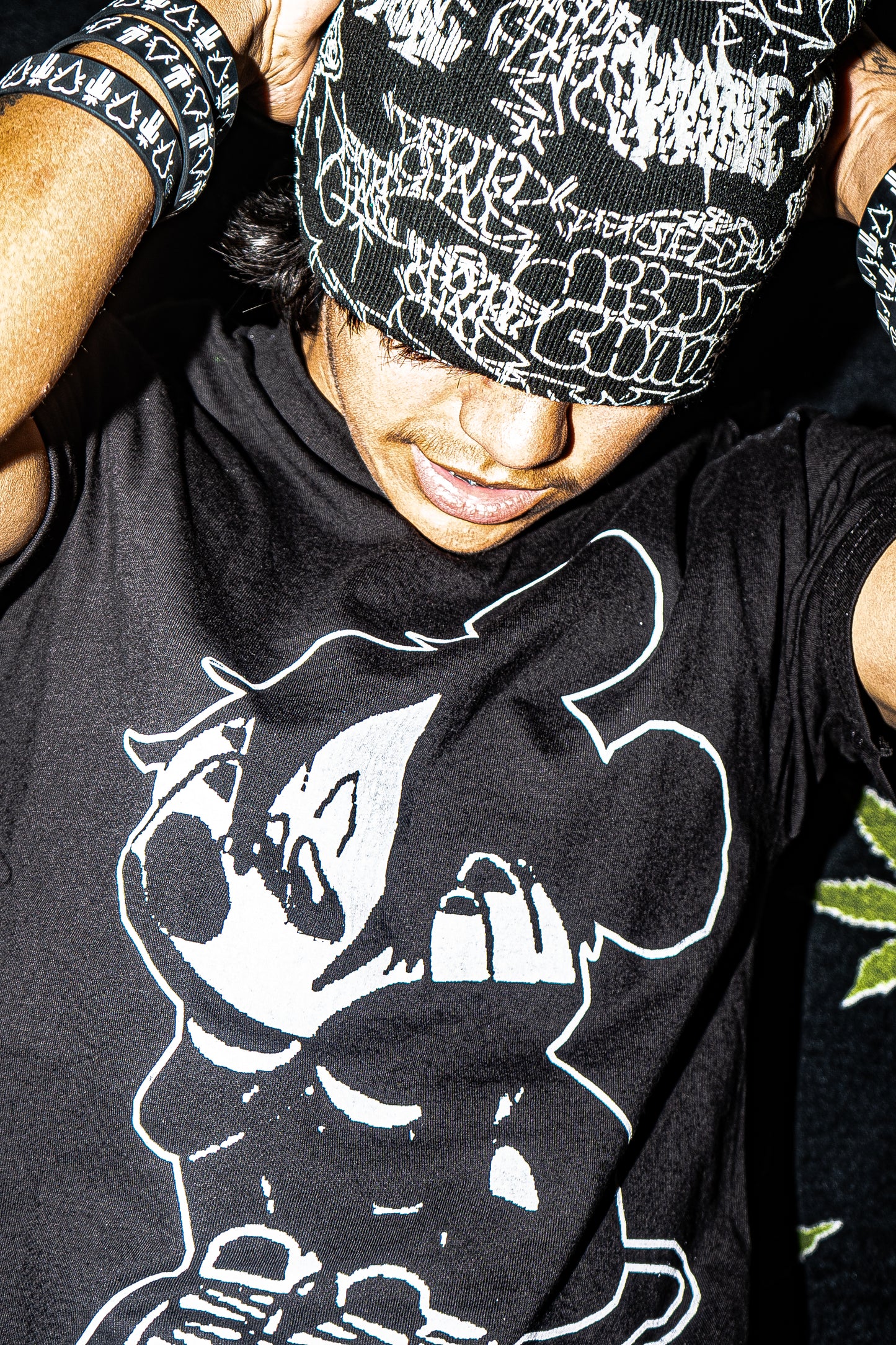 doubled sided graffiti beanie