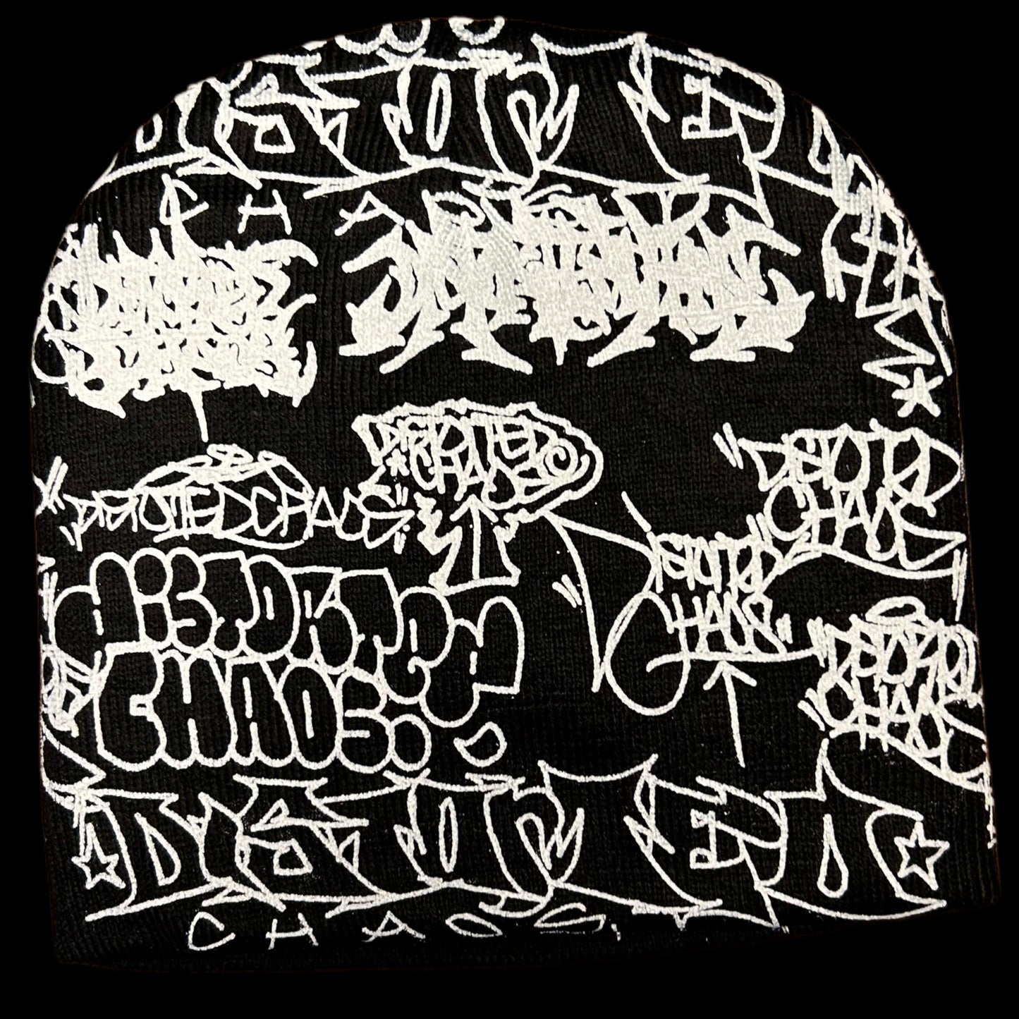 doubled sided graffiti beanie