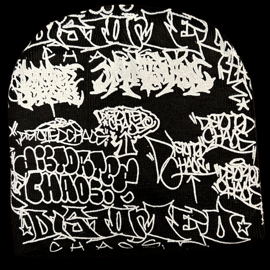 doubled sided graffiti beanie