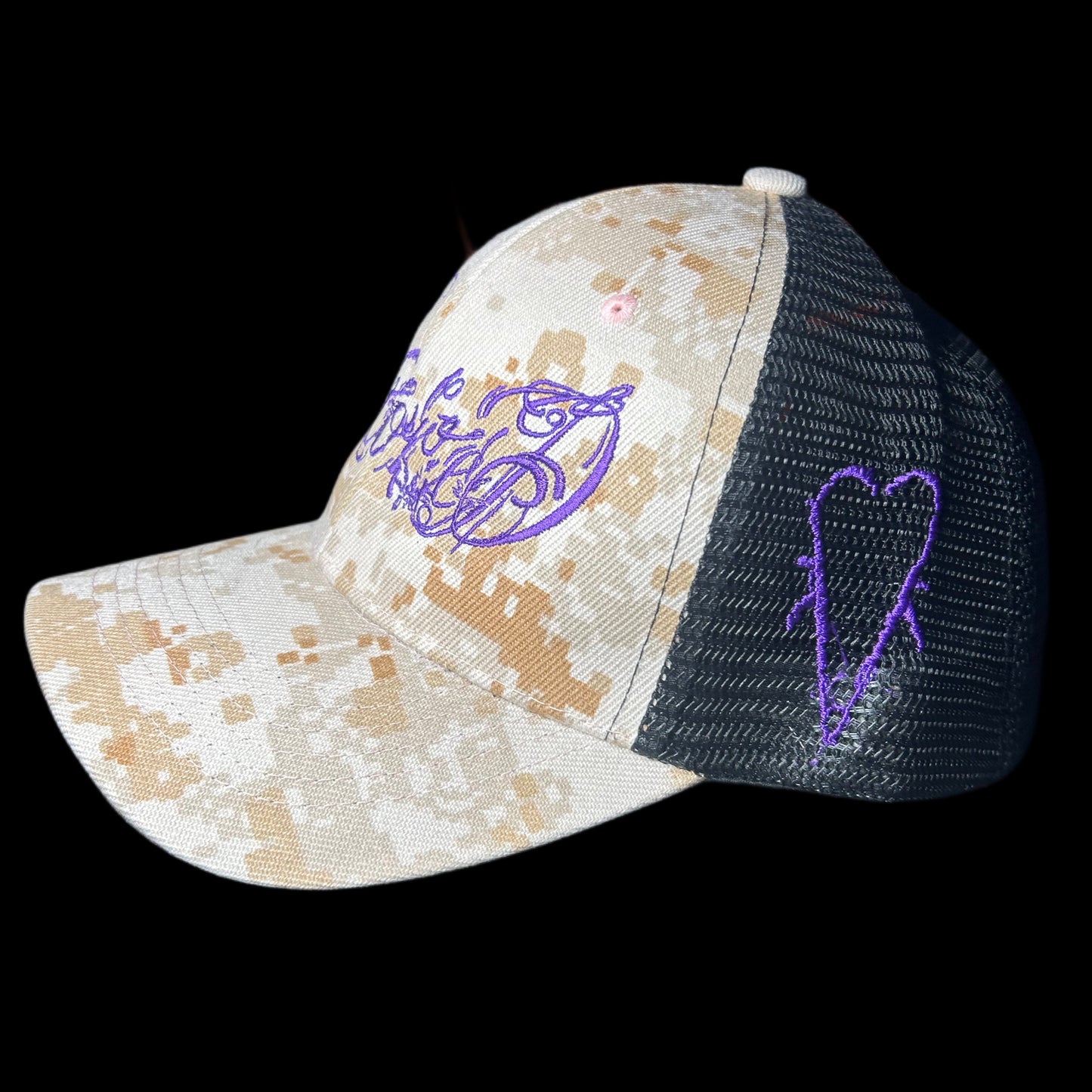 1-1 purple digital camo hat