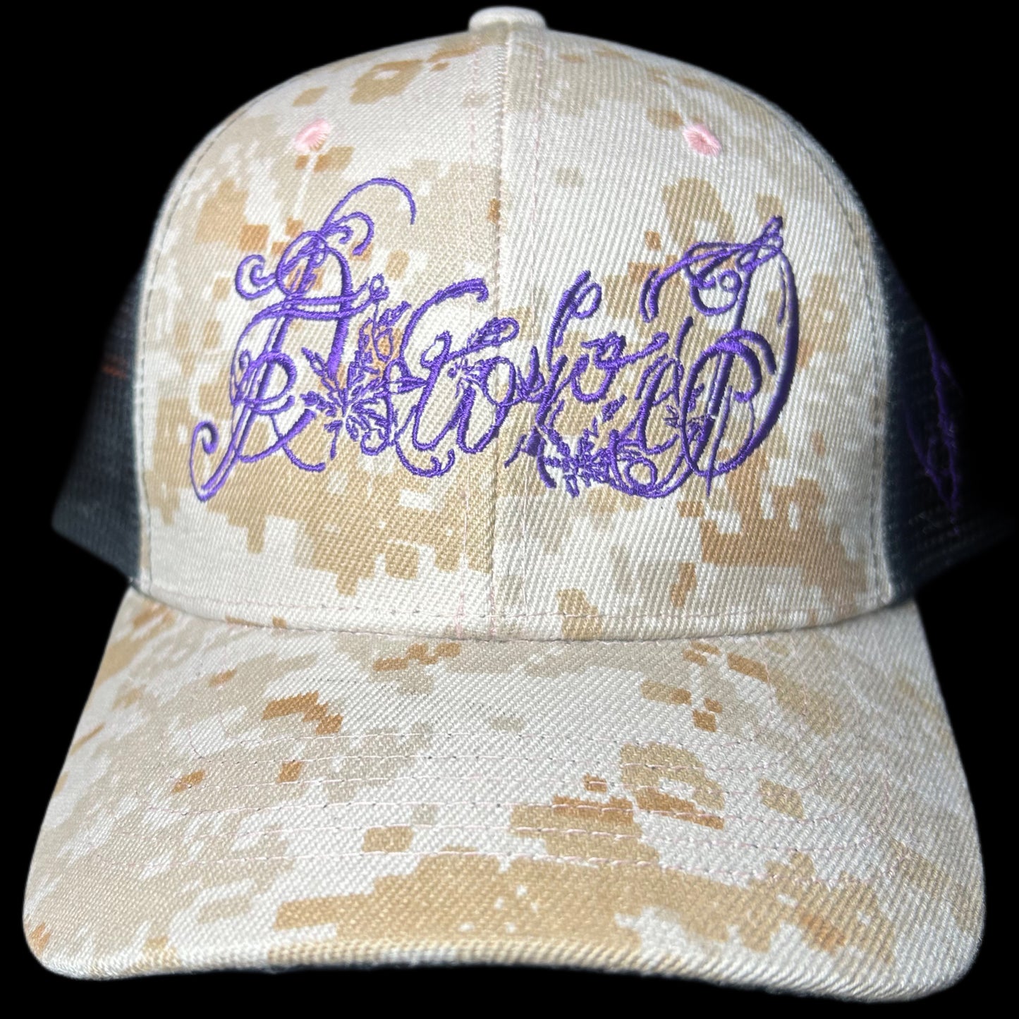 1-1 purple digital camo hat