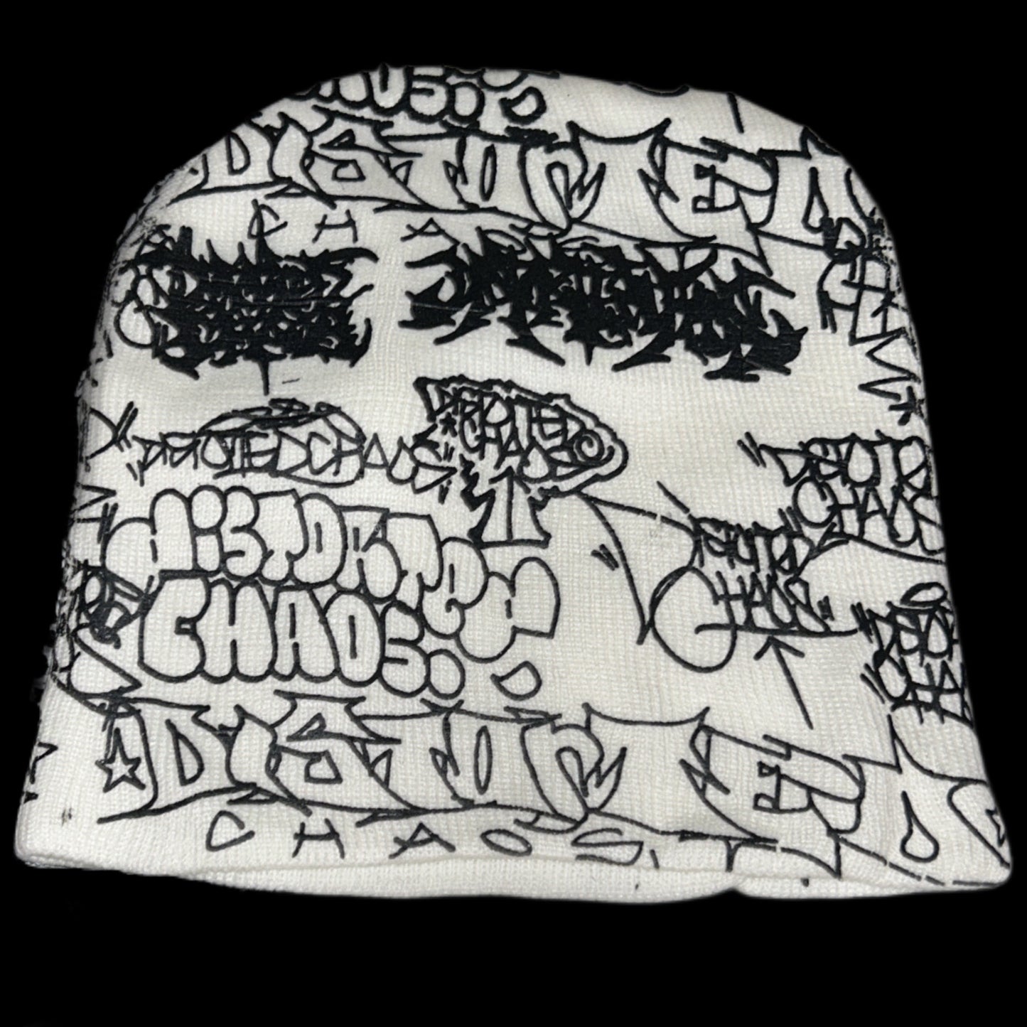doubles sided graffiti beanie(white)