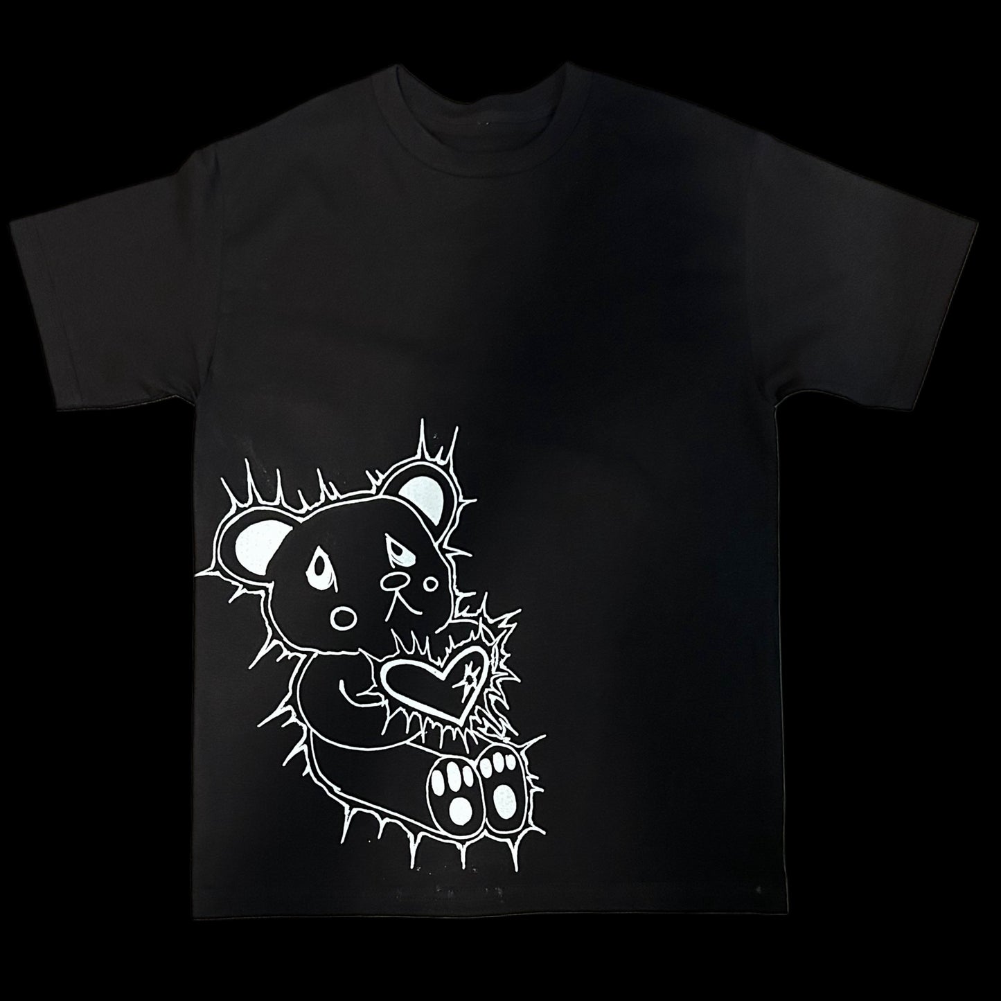 sad bear tee(side print)